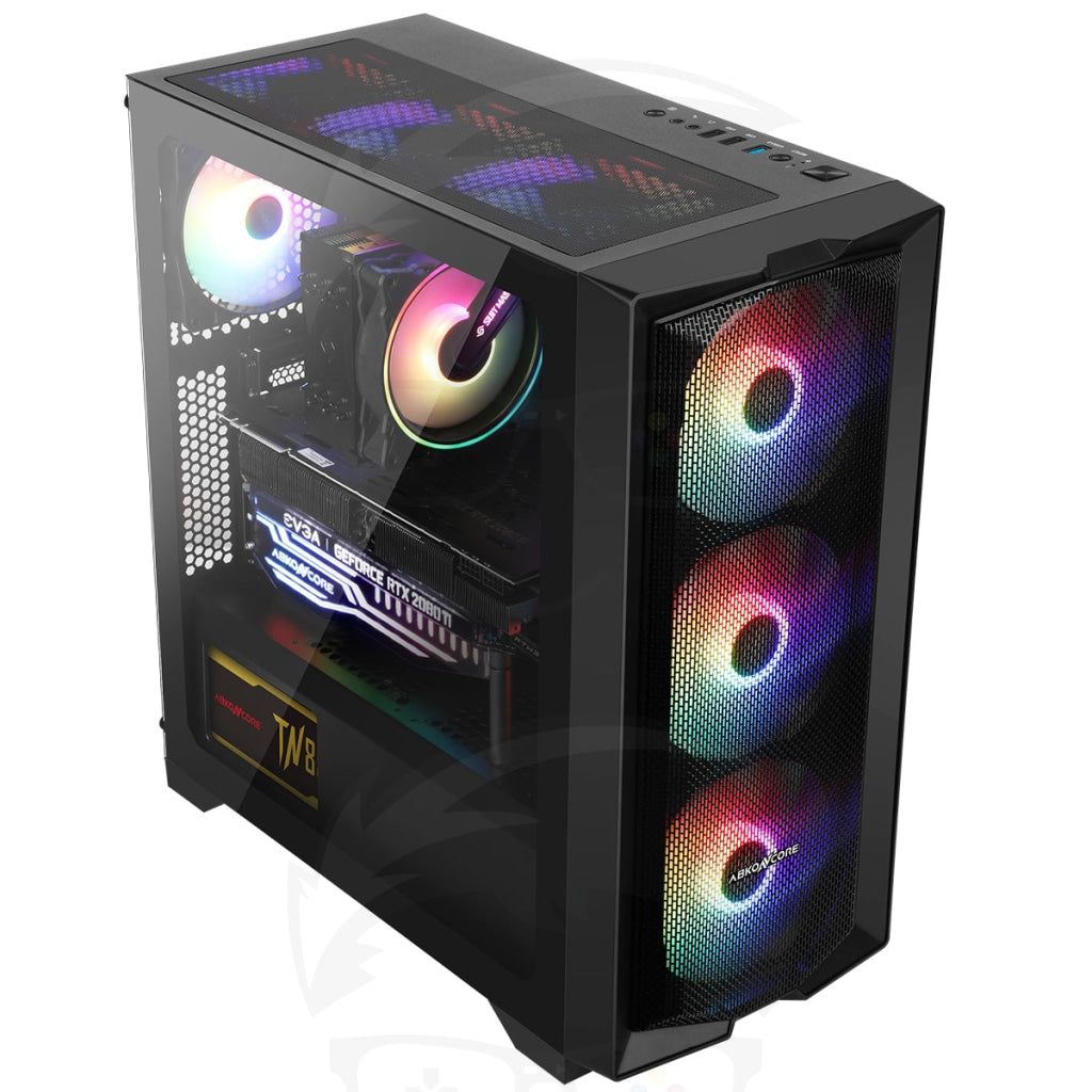 ABKONCORE H450X RGB 4 FAN GAMING CASE ABKONCORE H450X RGB 4 FAN GAMING CASE